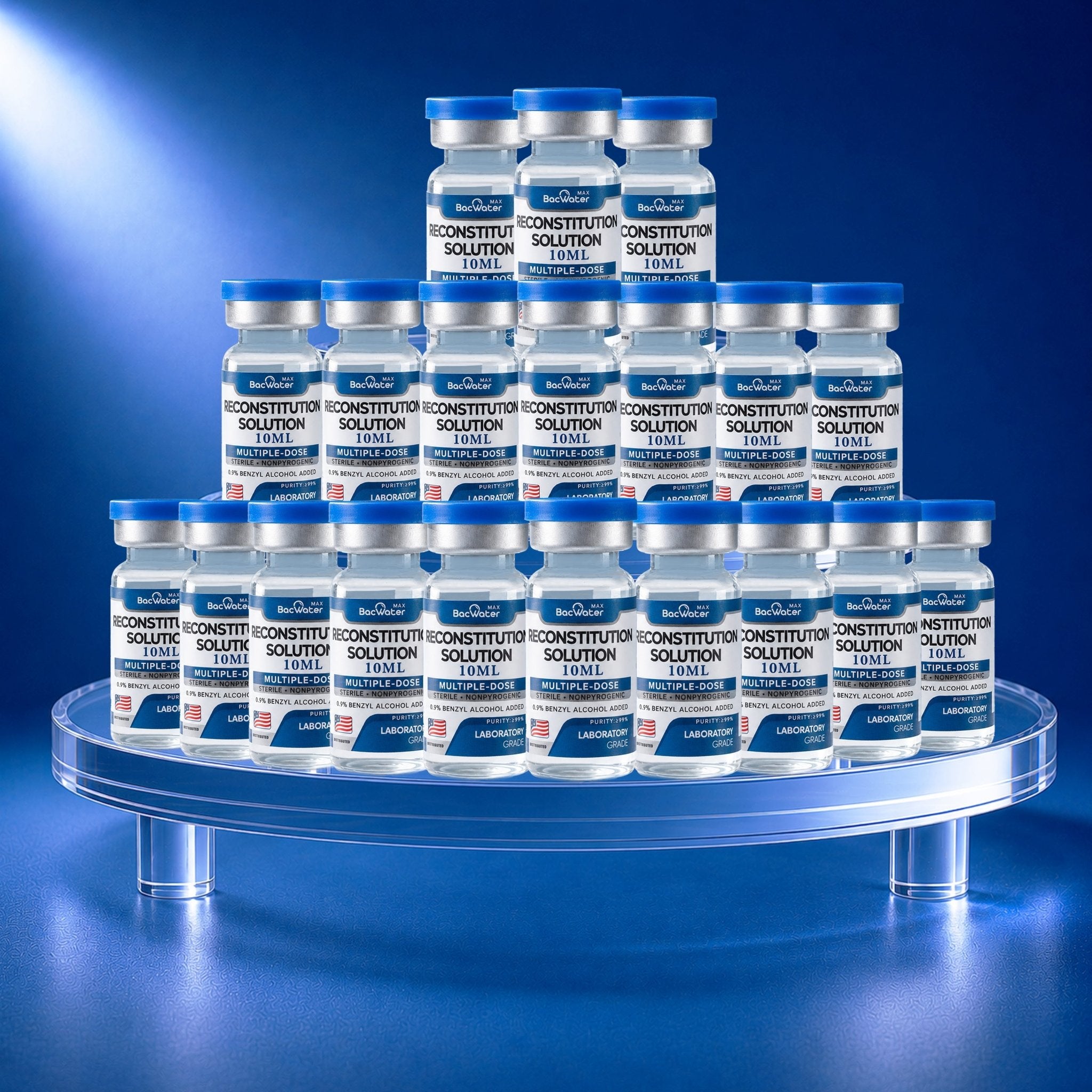 High-Purity Bacteriostatic Water 10ml | 20-Pack – Research Grade 🧪 - BACWATERMAX-VITAMIN GUYS