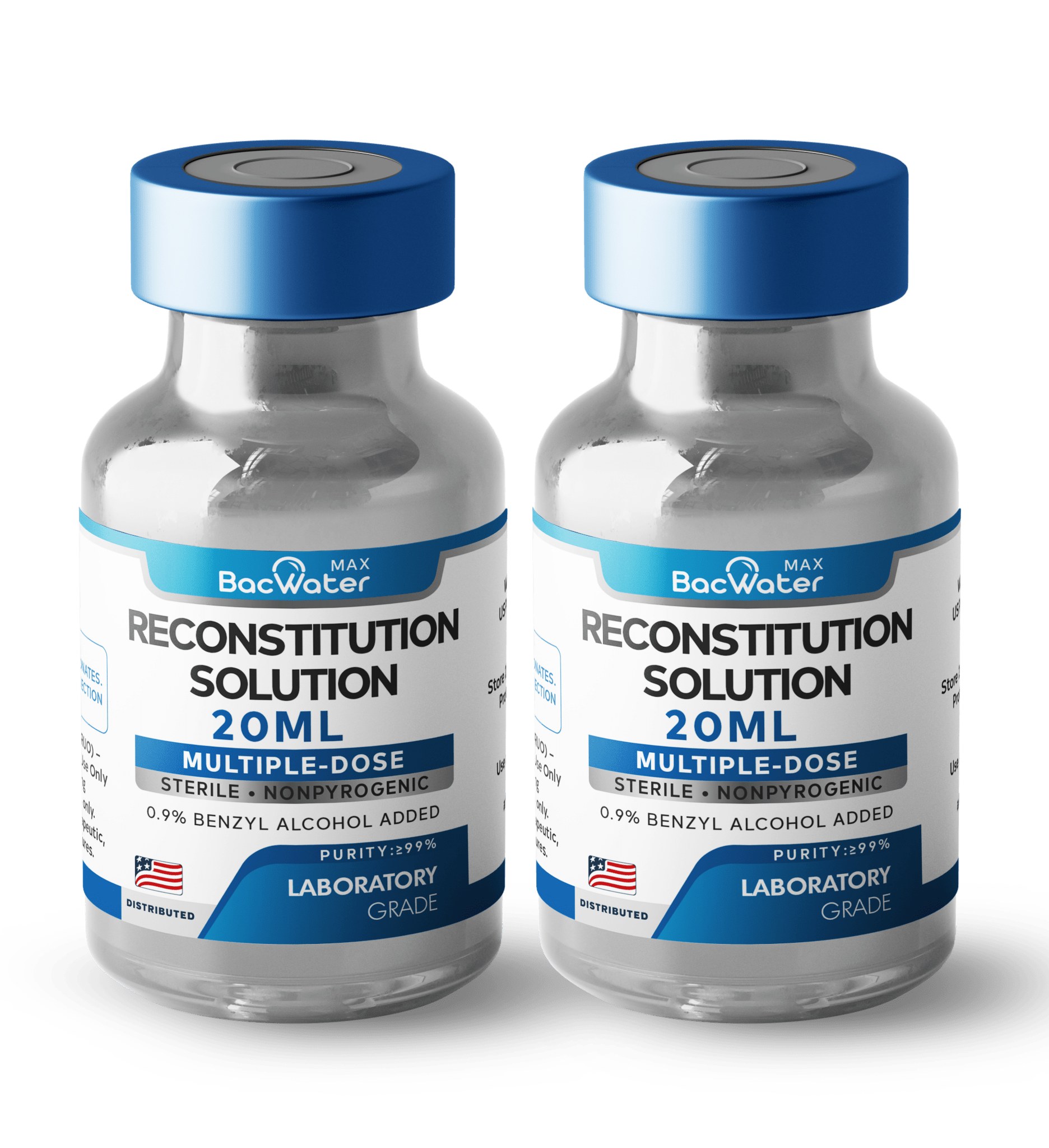 High - Purity Bacteriostatic Water 20ml | 2 - Pack β Research Grade π§ͺ - BACWATERMAX - VITAMIN GUYS