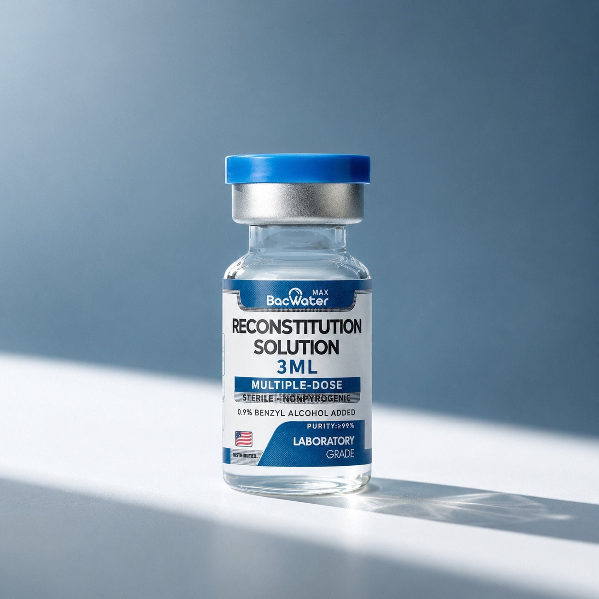 High-Purity Bacteriostatic Water 3ml | 1-Pack – Research Grade 🧪 - BACWATERMAX-VITAMIN GUYS