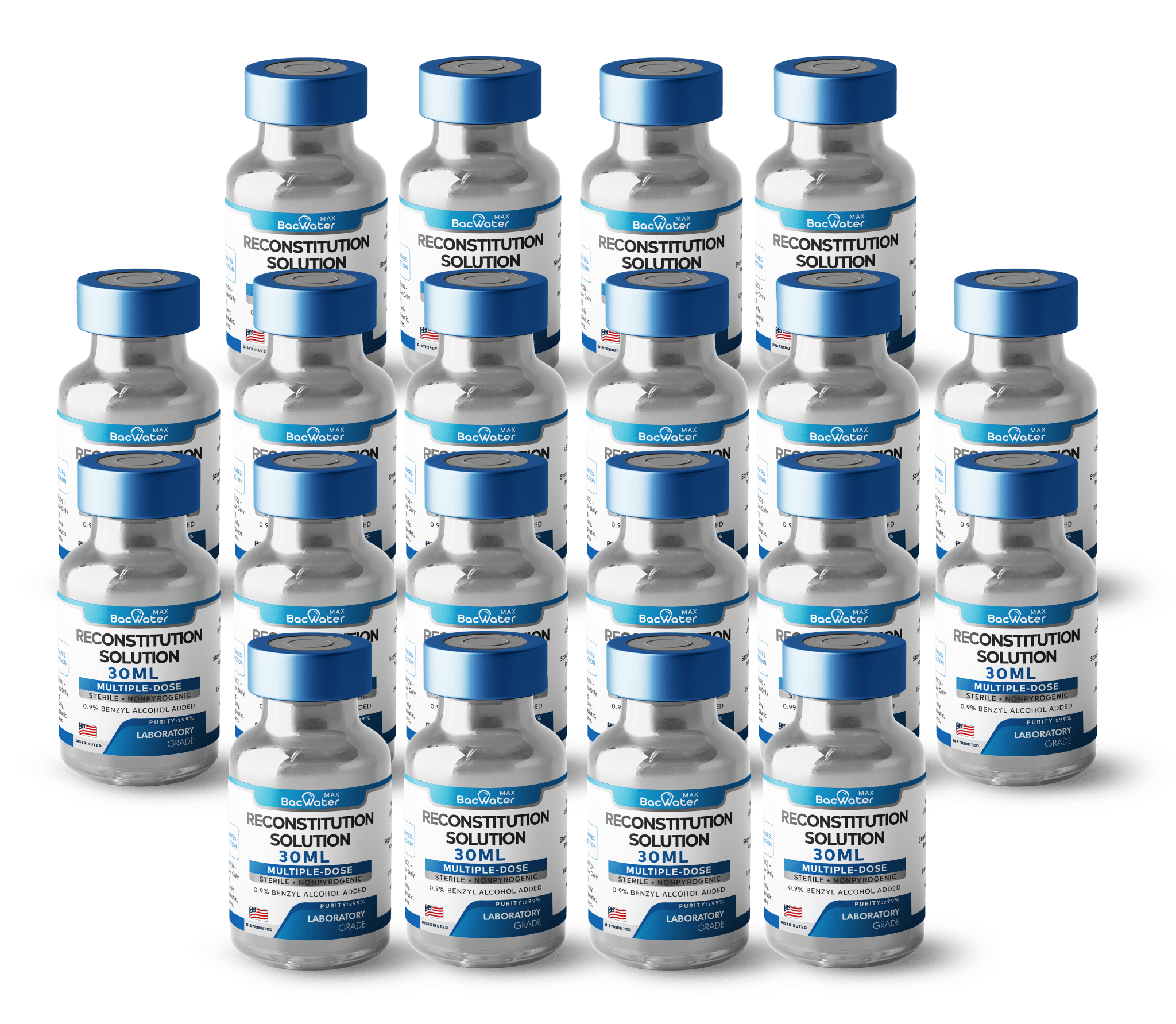 High - Purity Sterile Water 30 ml | 20 - Pack – Research Grade 🧪 - BACWATERMAX - VITAMIN GUYS