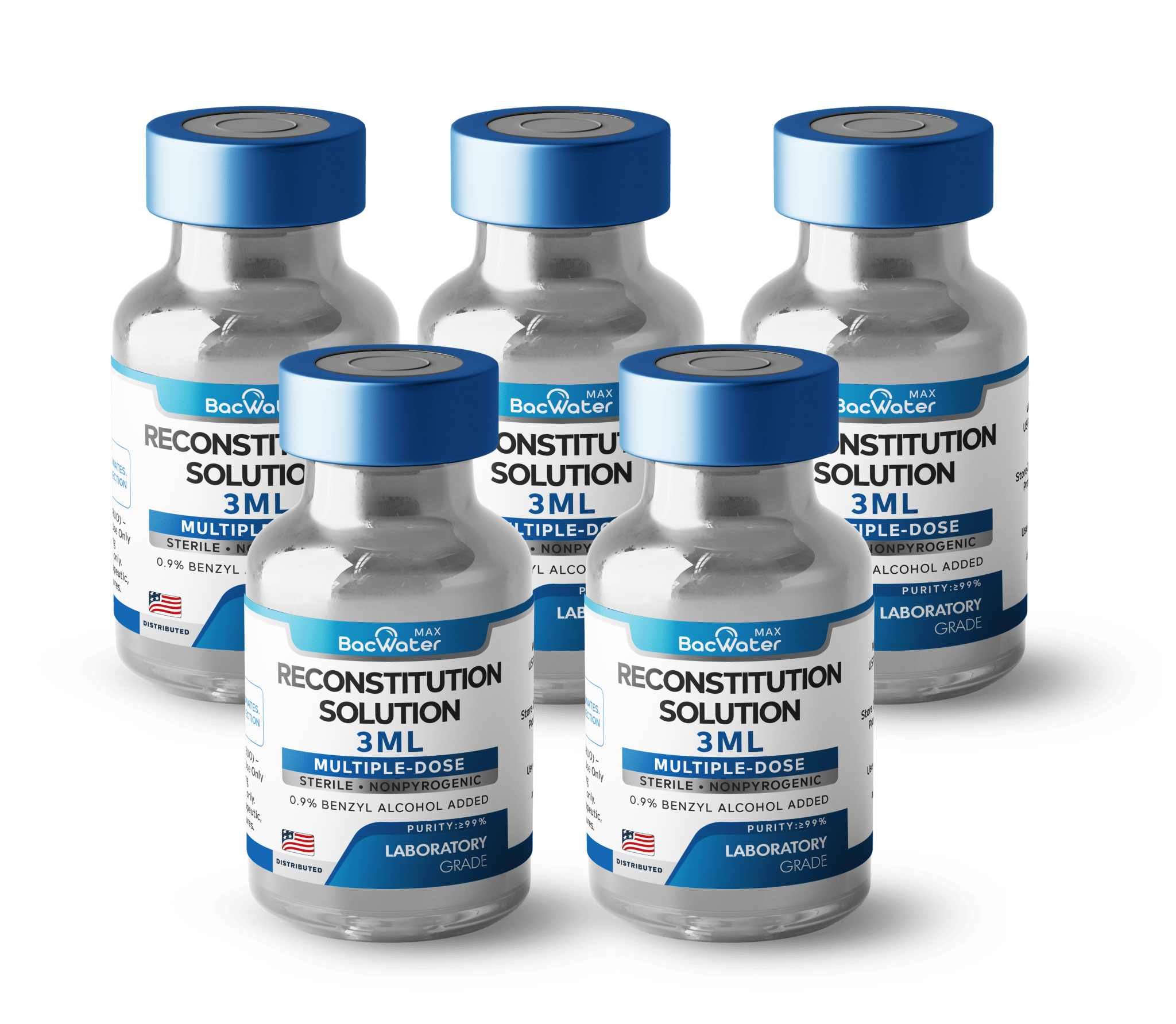 High - Purity Sterile Water 3ml | 5 - Pack – Research Grade 🧪✨ - BACWATERMAX - VITAMIN GUYS