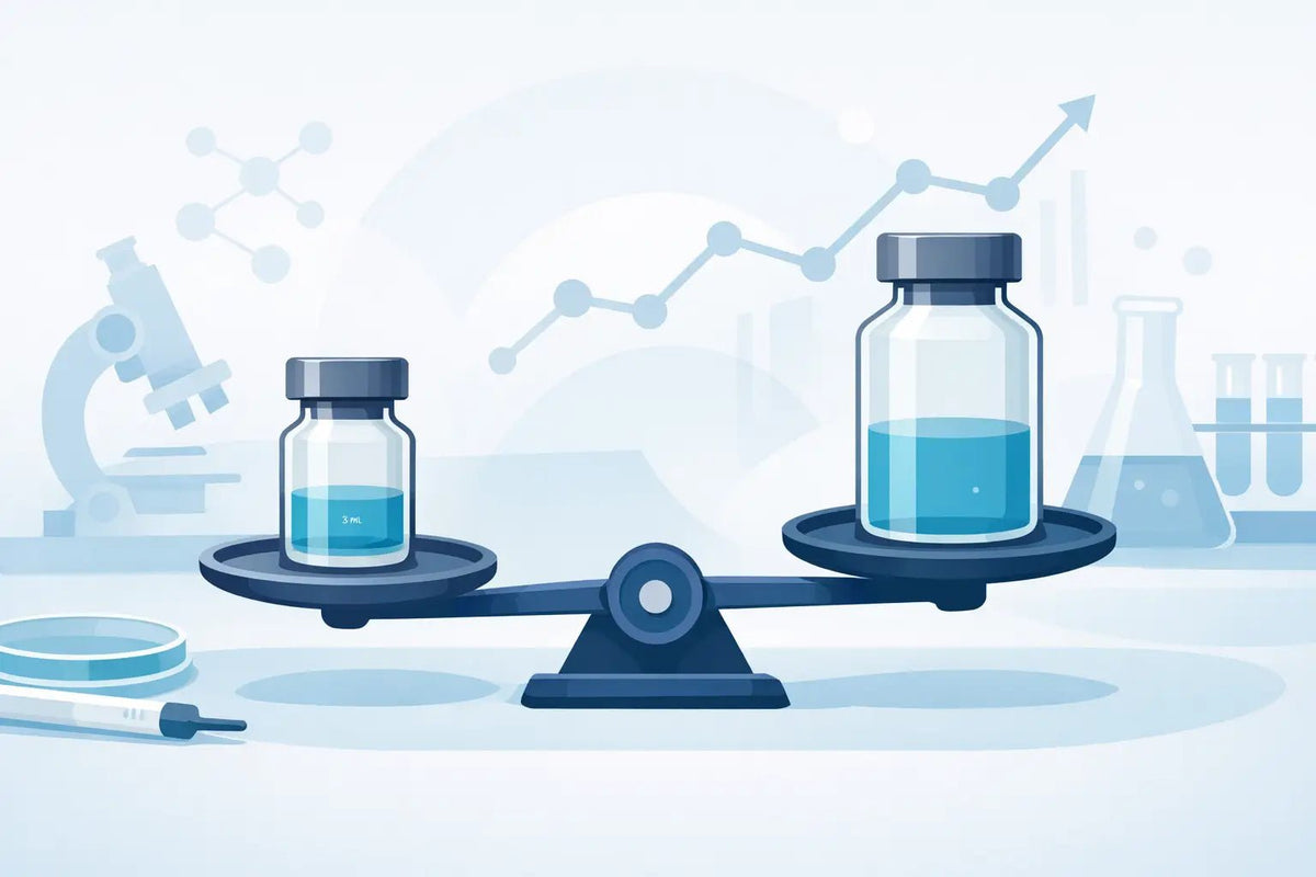 3 ml vs 10 ml Vials for Research Orders - BACWATERMAX-VITAMIN GUYS