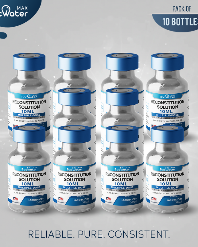 Premium Bacteriostatic Water 10ml | 10-Pack – Research Grade 🧪