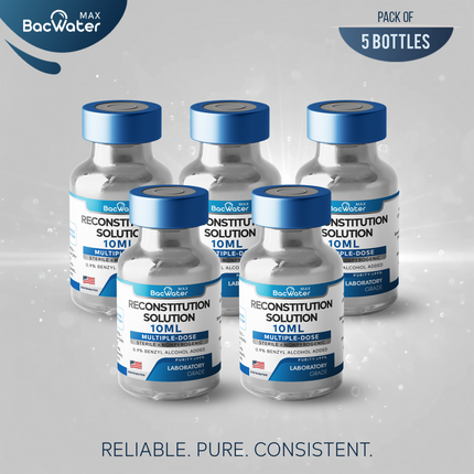 Premium Bacteriostatic Water 10ml | 5-Pack – Research Grade 🧪