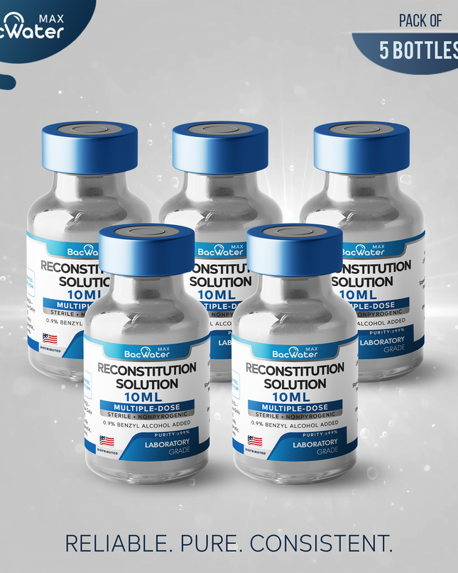 Premium Bacteriostatic Water 10ml | 5-Pack – Research Grade 🧪