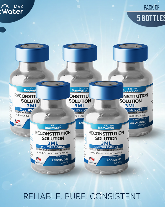 Premium Bacteriostatic Water 3ml | 5-Pack – Research Grade 🧪✨