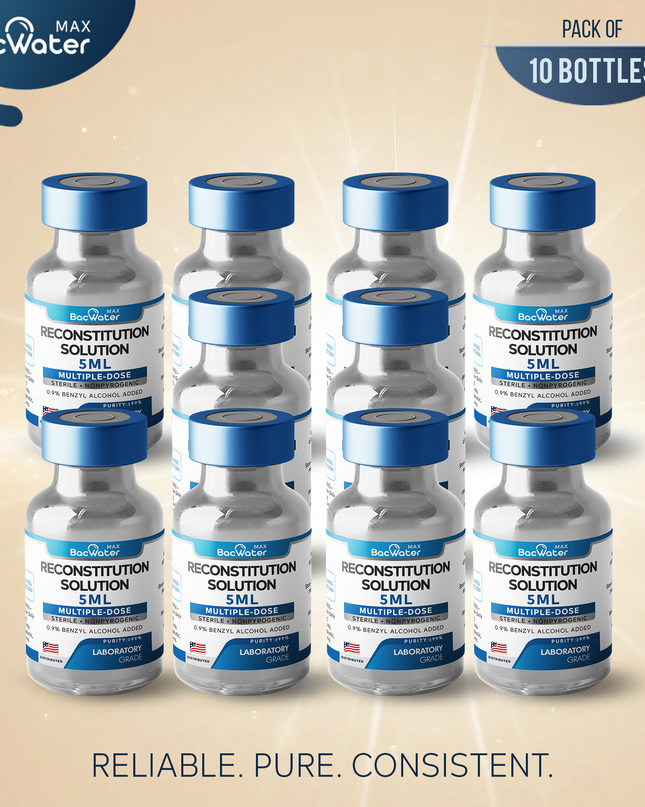 Premium Bacteriostatic Water 5ml | 10-Pack – Research Grade 🧪✨