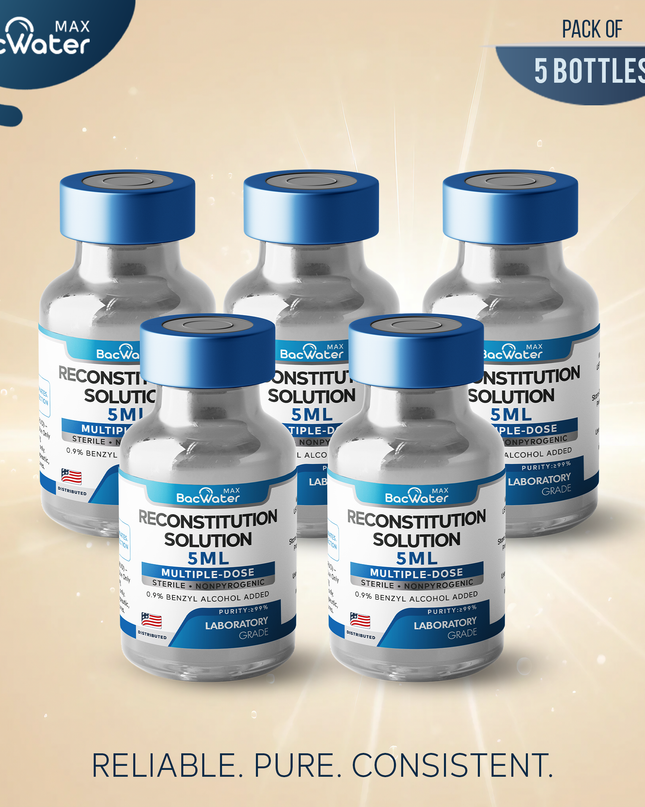 Premium Bacteriostatic Water 5ml | 5-Pack – Research Grade 🧪✨