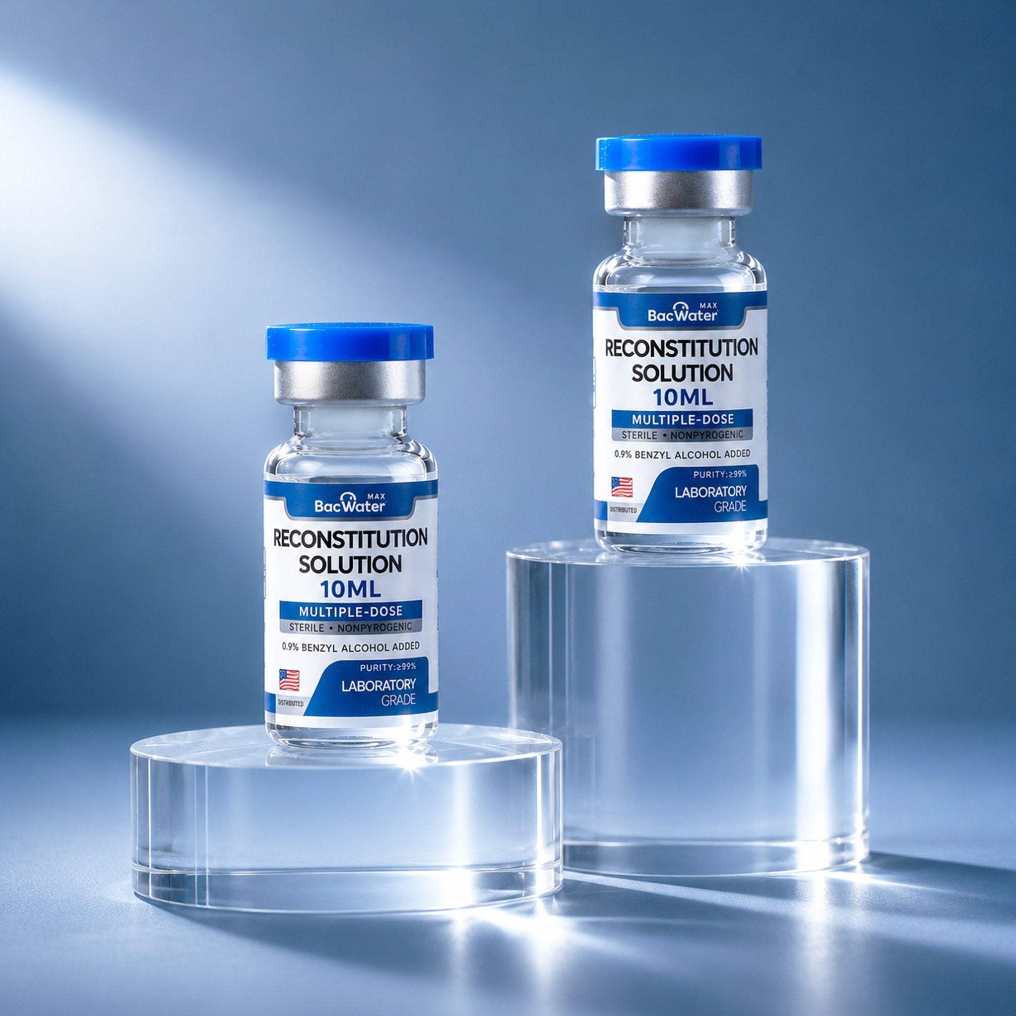 High-Purity Bacteriostatic Water 10ml | 2-Pack – Research Grade 🧪 - BACWATERMAX-VITAMIN GUYS