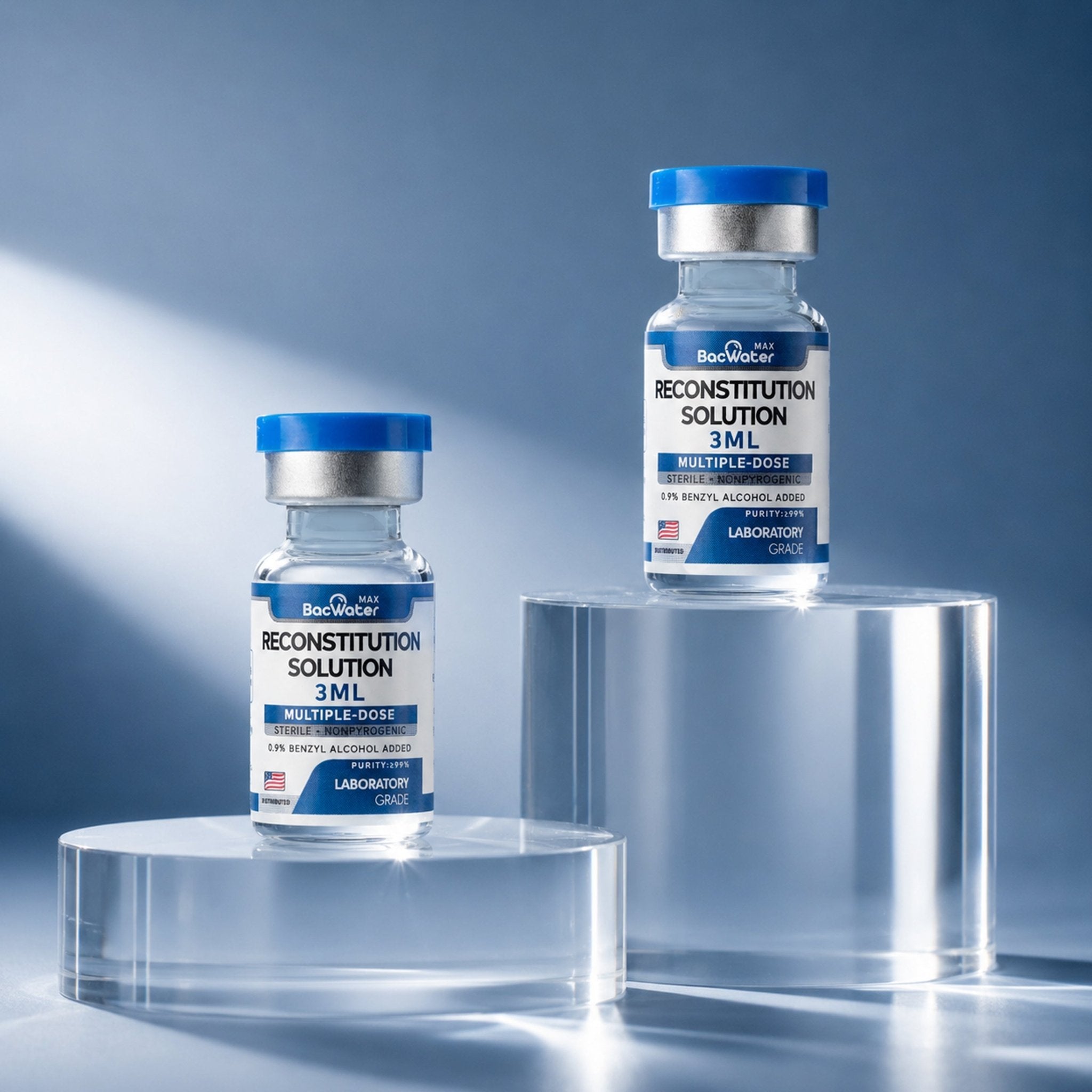 High-Purity Bacteriostatic Water 3ml | 2-Pack – Research Grade 🧪 - BACWATERMAX-VITAMIN GUYS