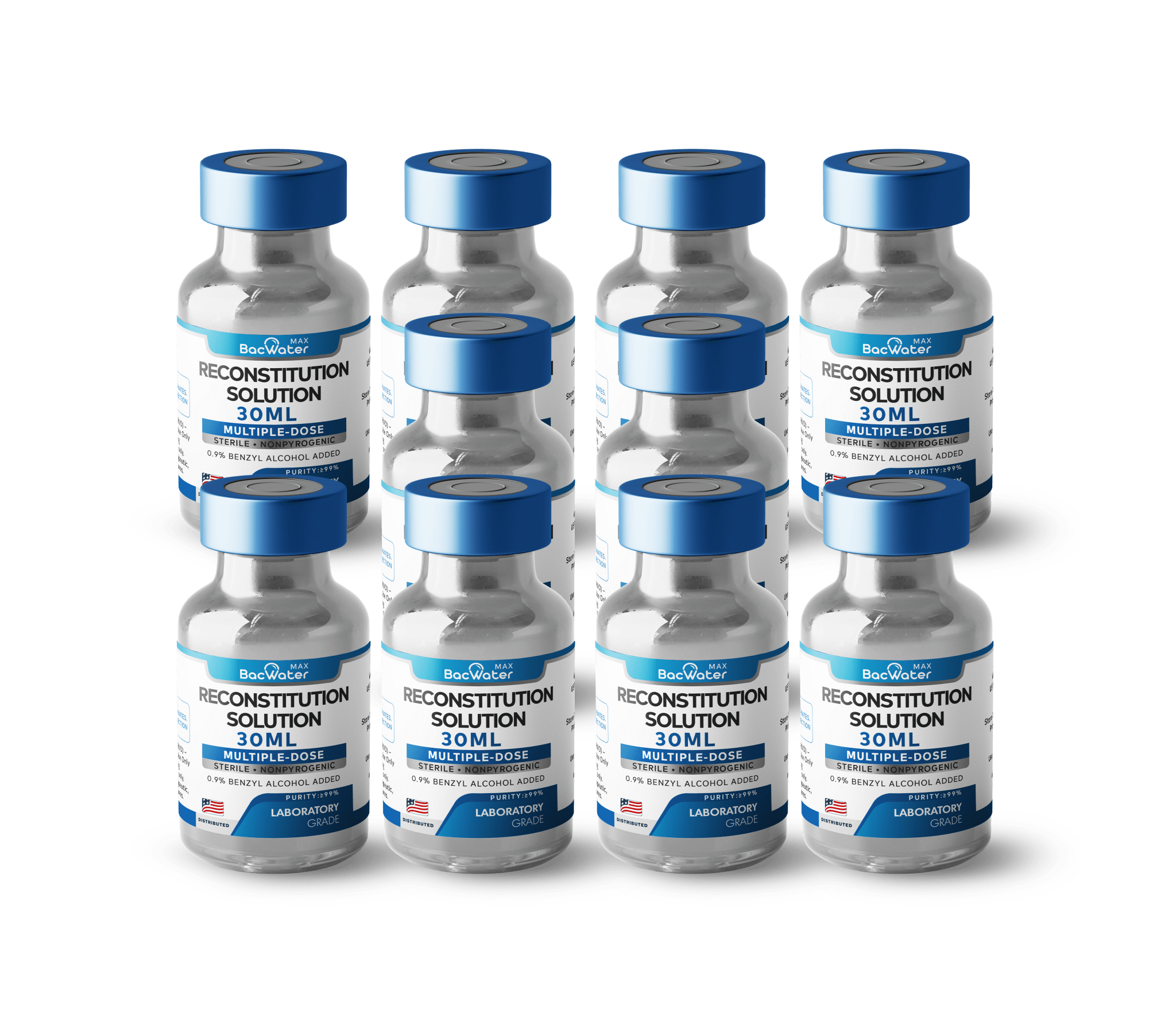 High - Purity Sterile Water 30ml | 10 - Pack – Research Grade 🧪 - BACWATERMAX - VITAMIN GUYS