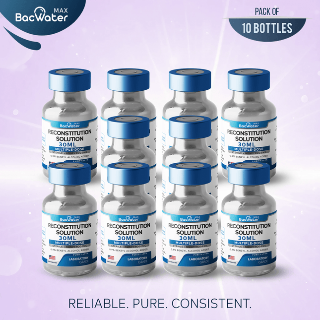High - Purity Sterile Water 30ml | 10 - Pack – Research Grade 🧪 - BACWATERMAX - VITAMIN GUYS