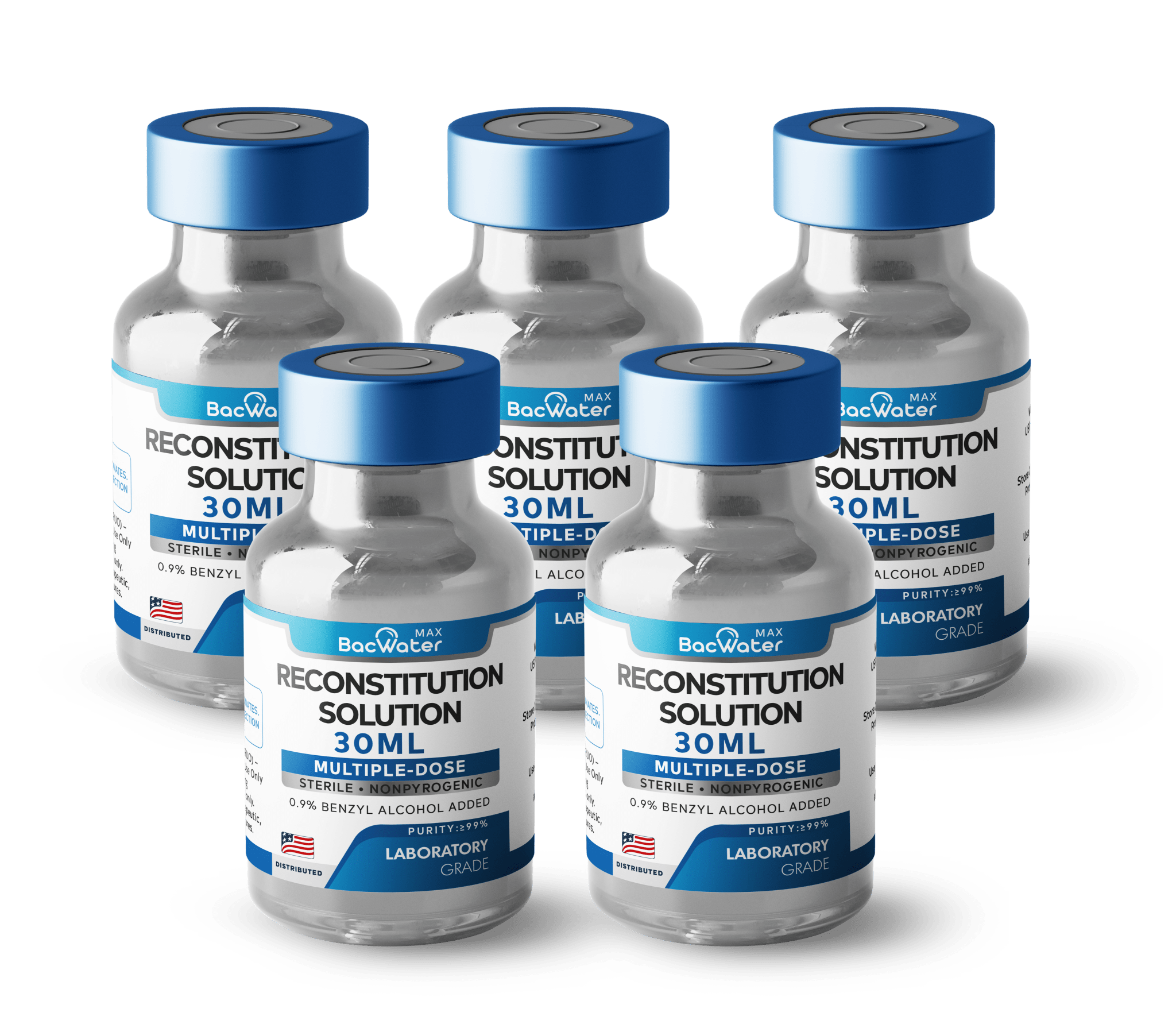 High - Purity Sterile Water 30ml | 5 - Pack – Research Grade 🧪 - BACWATERMAX - VITAMIN GUYS