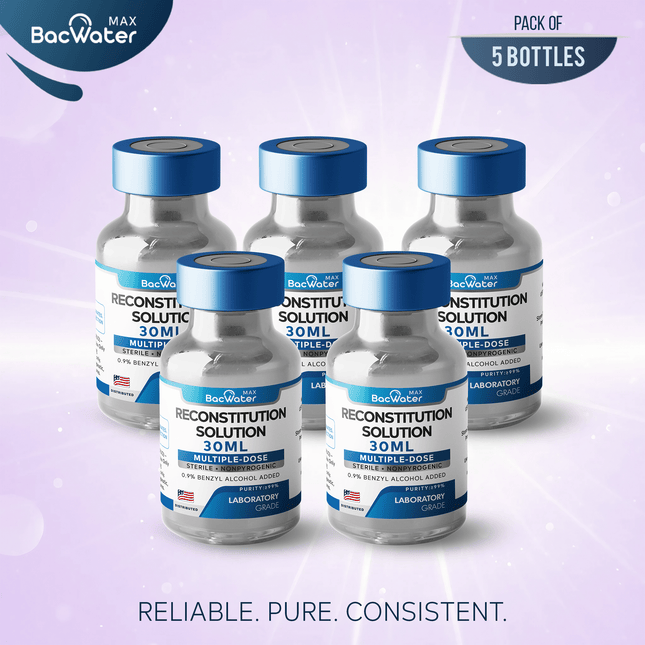 High - Purity Sterile Water 30ml | 5 - Pack – Research Grade 🧪 - BACWATERMAX - VITAMIN GUYS