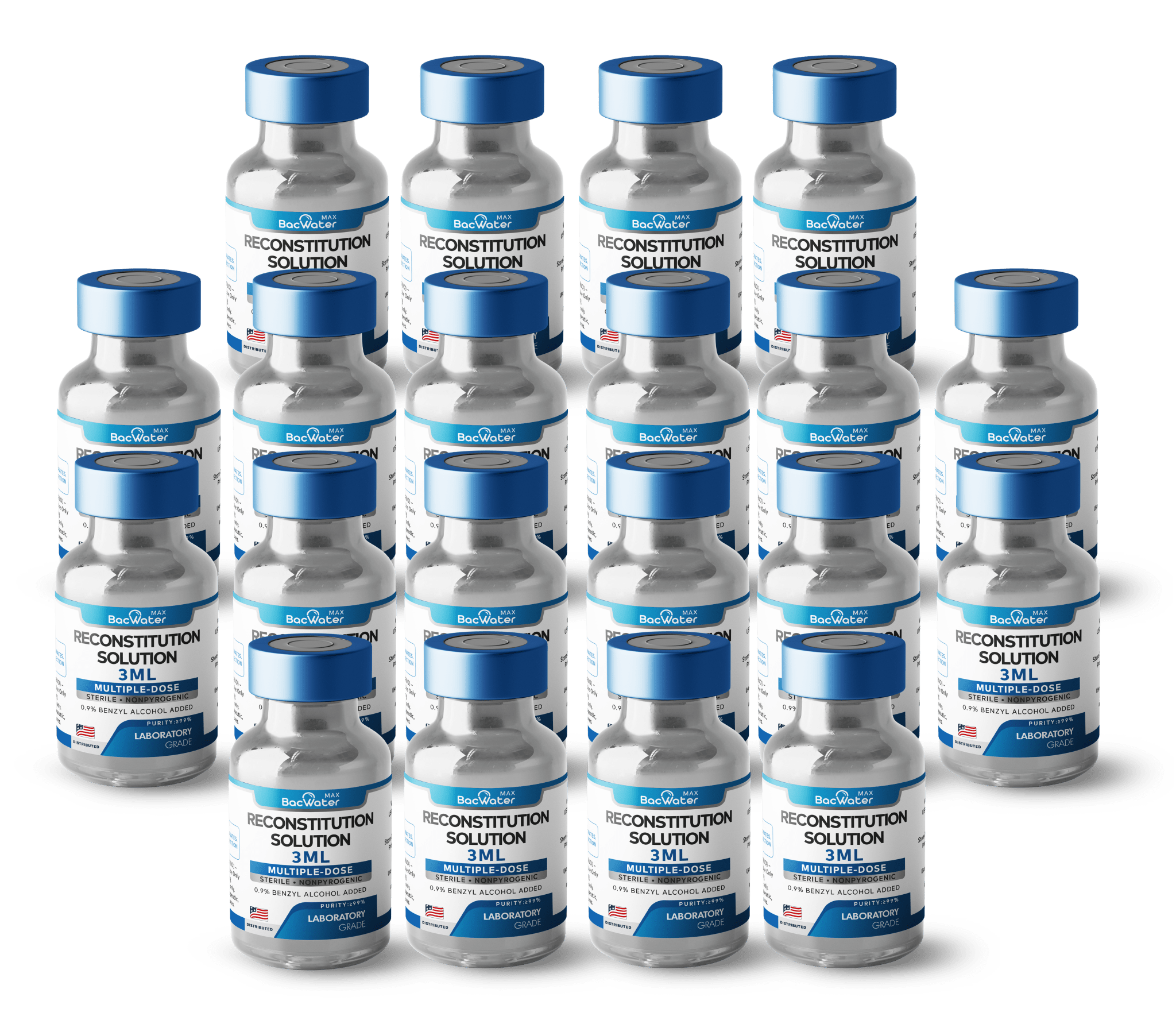 High - Purity Sterile Water 3ml | 20 - Pack – Research Grade 🧪✨ - BACWATERMAX - VITAMIN GUYS